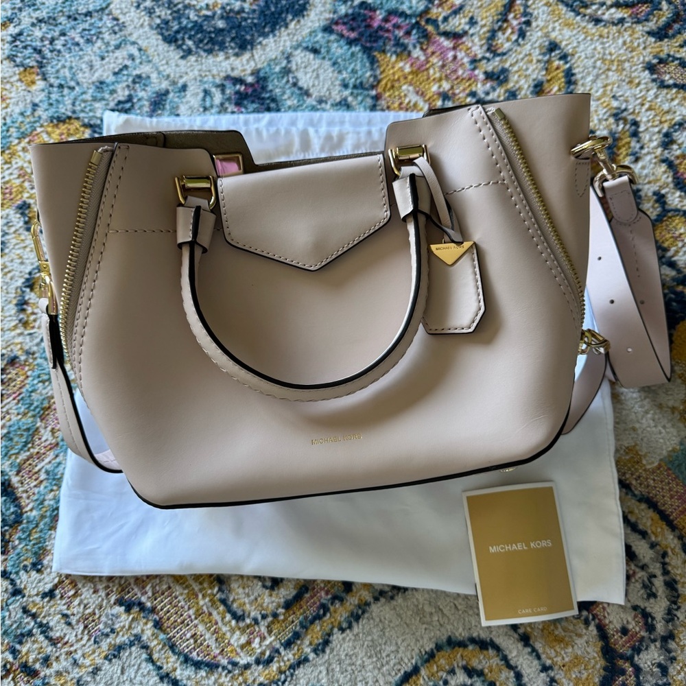 Michael Kors Cream Leather Satchel